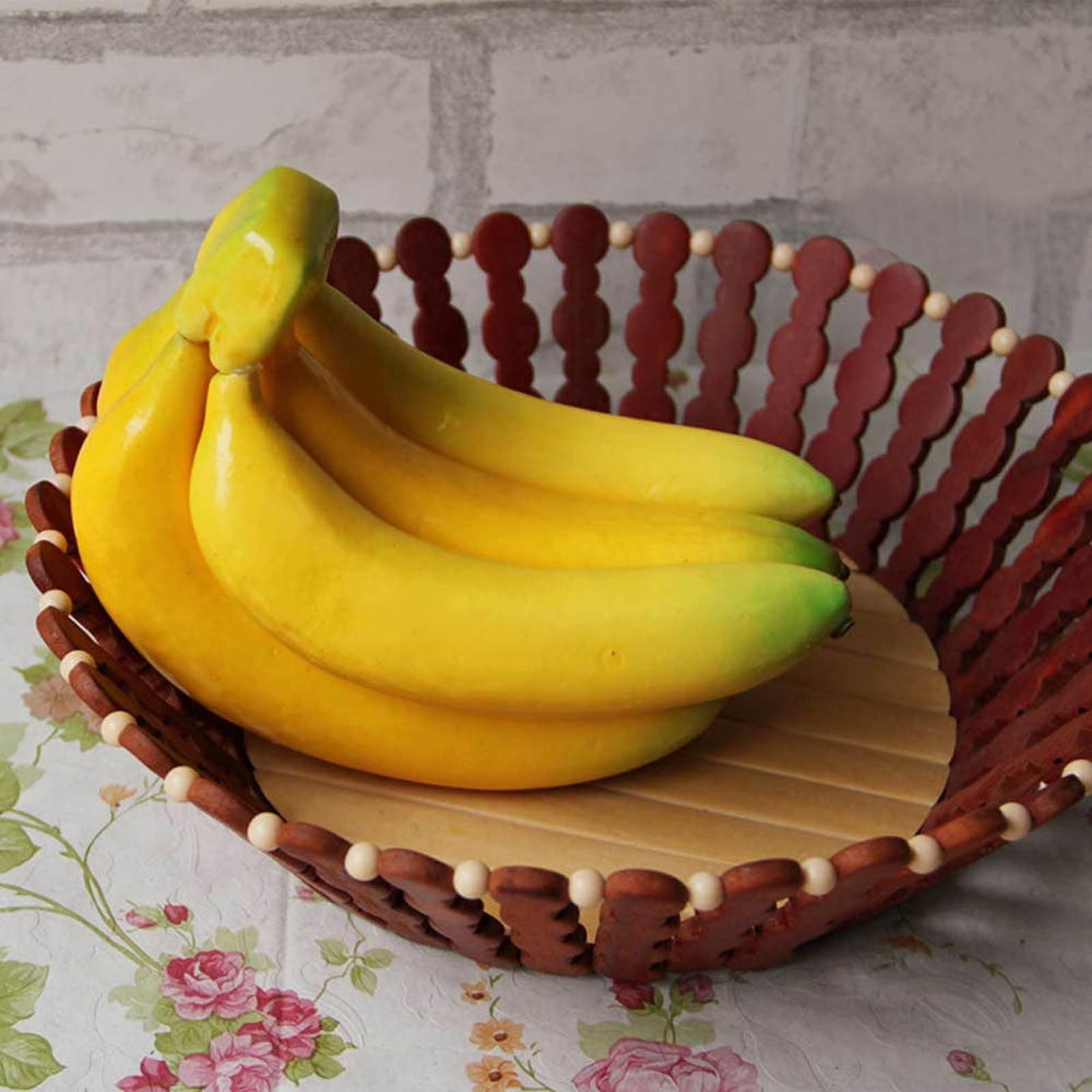 Bananas Bunch Lifelike Banana Cluster Decoration Fruits Bananas Model Photography Props Kitchen Party Decoration