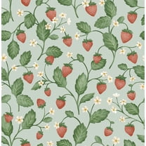Fine Decor Maxine Seafoam Strawberry Fields Wallpaper