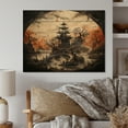 thumbnail image 2 of Designart "Cream Tangerine Dharma Cycle Of Existence" Spiritual Print on Natural Pine Wood, 2 of 5