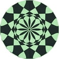 thumbnail image 1 of Ahgly Company Indoor Round Patterned DarkSlateGray or DarkSlateGrey Green Area Rugs, 5' Round, 1 of 6