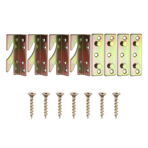 Bed Rail Hooks 4", Carbon Steel Bed Rail Plates Brackets Fasteners Hardware