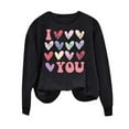 thumbnail image 4 of WTOBBY Women's Casual Comfortable Round Neck Long Sleeve Valentine's Day Printed Top Sweatshirt, Fashion Blouse for Ladies Cozy and Festive Wear,Multicolor M, 4 of 4