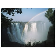 Great BIG Canvas | Rolled Ian Cumming Poster Print entitled Rainbow In Front Of Victoria Falls; Zimbabwe