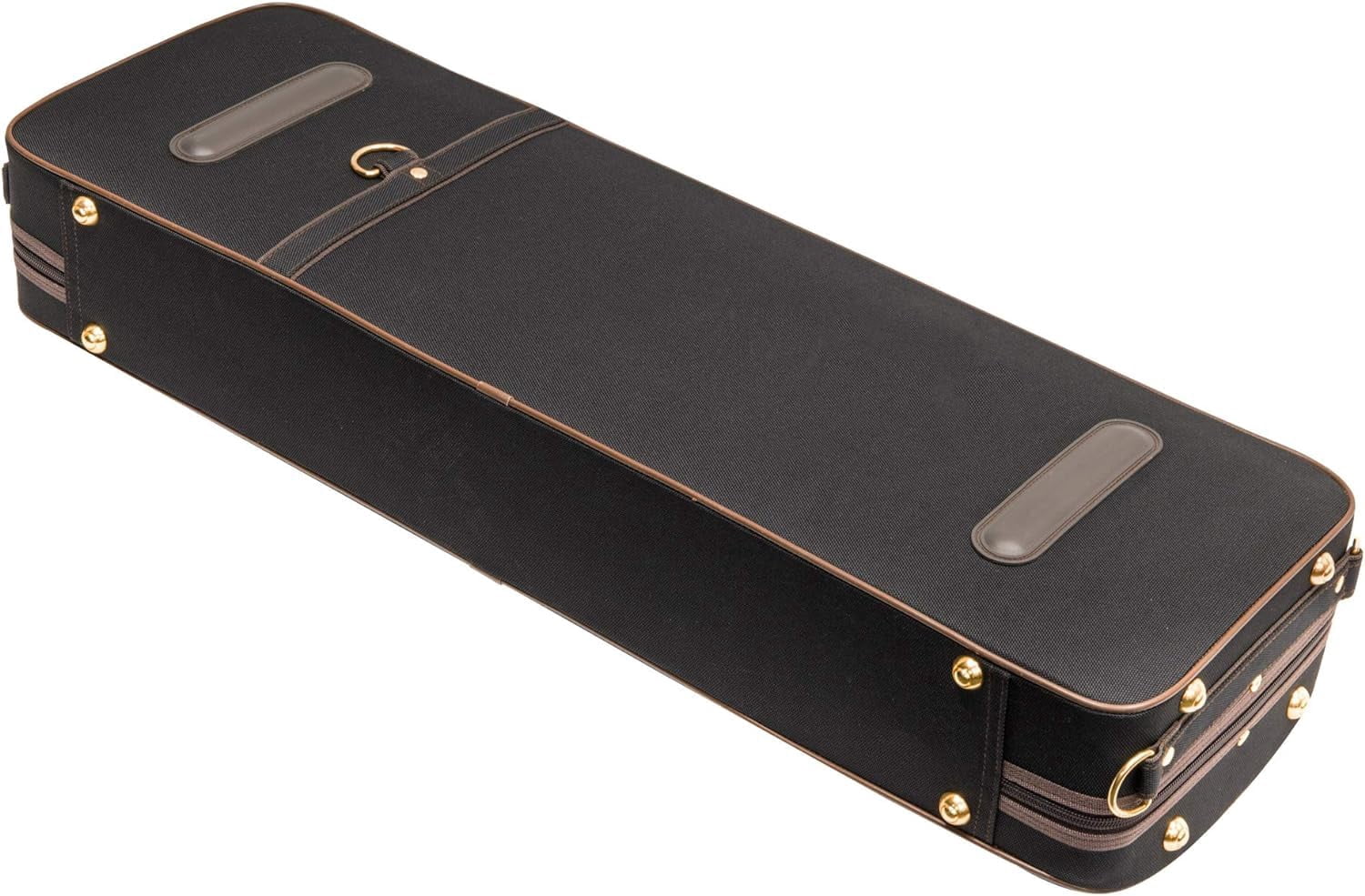 MI&VI NF-9001CC Maestro Hard-Shell Violin Case 4/4 (Full Size) Polishing Cloth Included | Luxury Silk Interior | High-Density | Adjustable Straps | Hygrometer | Thermometer (Black)
