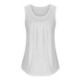 thumbnail image 4 of Mrat Basic Tank Tops Women's Fashion Solid Color Squares Neck Comfortable Loose T-Shirt Sleeveless Blouse Casual Tops Sleeveless Tank S-197 White L, 4 of 7
