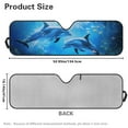 thumbnail image 7 of Uorisanigo Windshield Sunshade Fit for 2018-2025 Jeep Wrangler JL JLU & 2020-2025 Jeep Gladiator, Foldable Blue Dolphin Ocean Front Window Shade Sun Visor Protector Blocks UV Rays Keep Cool, 7 of 7