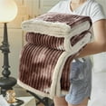 thumbnail image 6 of Cadorn 1 PCS Plush Fleece Blanket, Double-Layer Thickened Sherpa Throw for Home, Living Room, Bedroom, Office Use, Winter Warmth Gift, Coffee Brown, 6 of 6