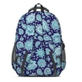 thumbnail image 3 of Paisley and Floral Blue Pattern Cute School Backpack Bag with Padded Back and Adjustable Shoulder Straps 16.9 X 12.6 X 5.9 Inches, 3 of 5