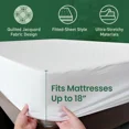 thumbnail image 3 of Saferest Bamboo Viscose Sleepure Quilted Mattress Protector, Full - White, 3 of 5