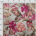 thumbnail image 3 of oneOone Cotton Poplin Light Gray Fabric Floral & Leaves Quilting Supplies Print Sewing Fabric By The Yard 56 Inch Wide, 3 of 6
