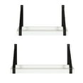 thumbnail image 3 of Kate and Laurel Sudbury Wood and Metal Wall Shelf Set, White/Black 2 Piece, 3 of 10