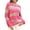 Hot Pink, variant on Womens Fall Sweaters Sevevn Women's Casual Striped Color Contrast Knitted Pullover Long Sleeve Round-Neck Sweater