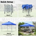 thumbnail image 5 of MASTERCANOPY 6.6' x 6.6' Easy Pop-up Canopy Tent with Vent Outdoor Shade Shelter, Blue, 5 of 6