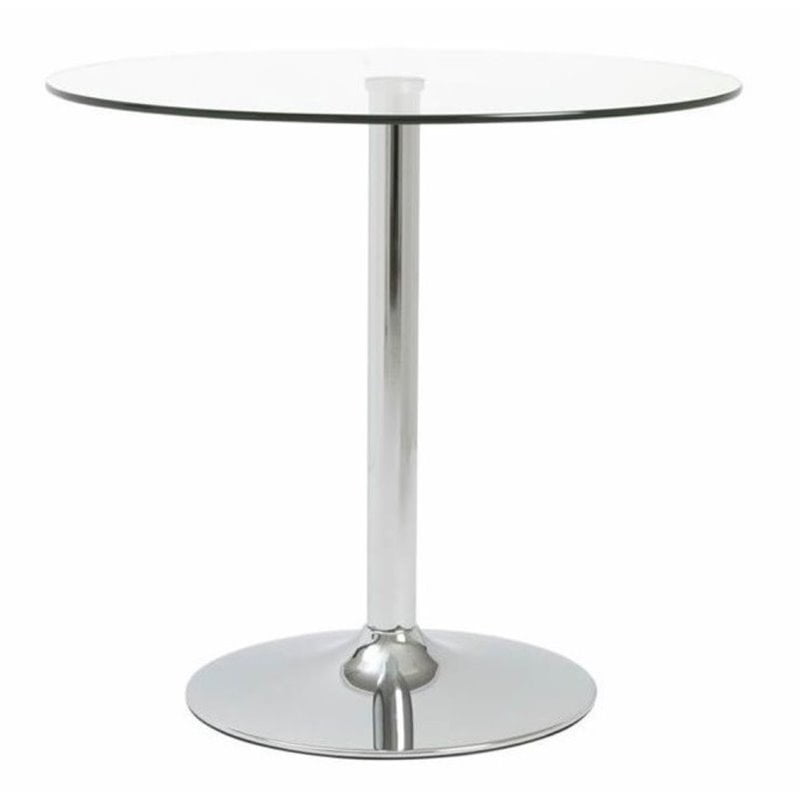 Brika Home Round Glass Top Dining Table
