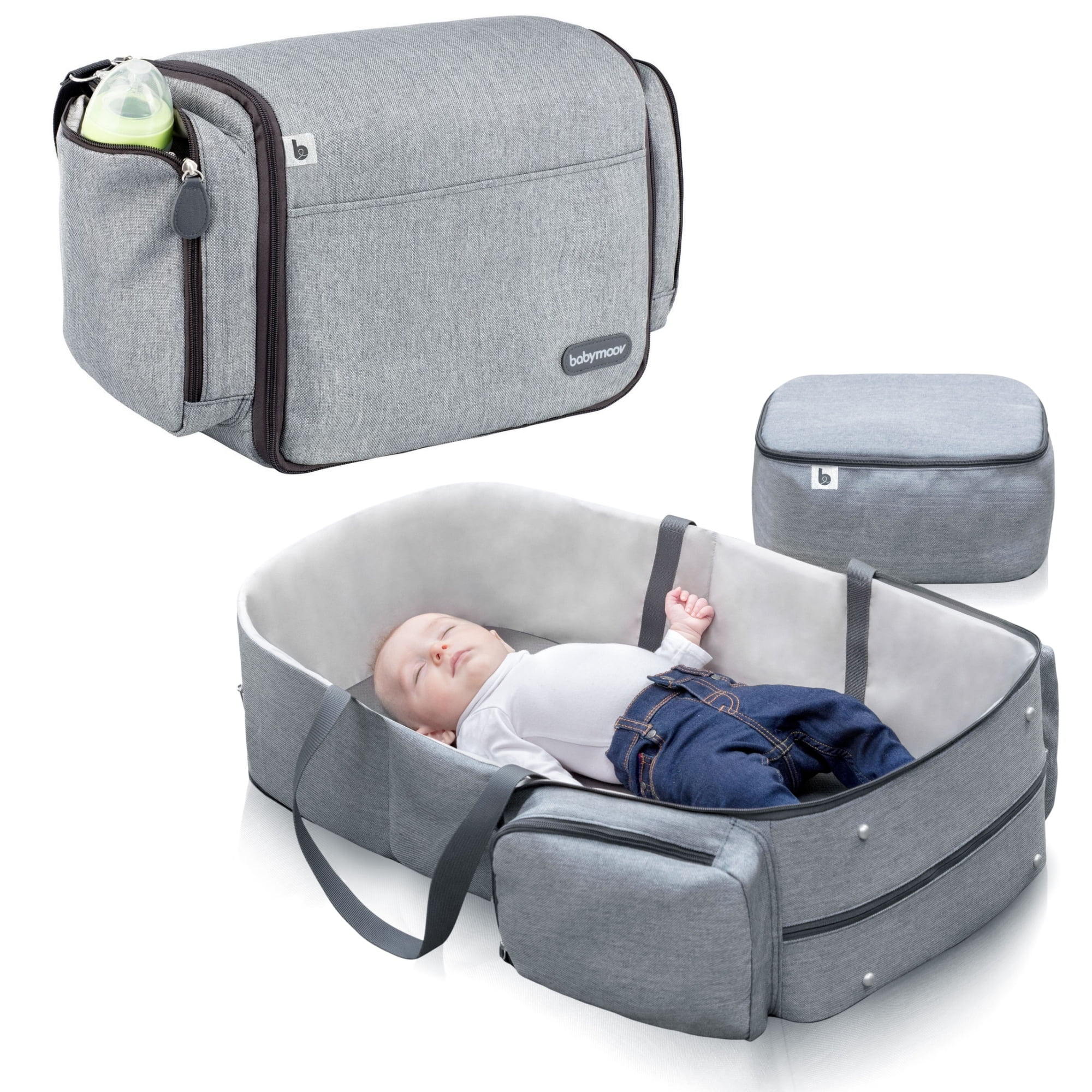 3 in 1 Travel Bassinet Foldable Baby Bed Portable Diaper Changing 