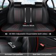thumbnail image 5 of Coverado Black&Red Car Seat Covers Full Set, Waterproof Premium Leather Front and Back Seat Protectors, Designer Auto Interior Accessories, Universal Fit Most Cars Sedan SUVs Pick-up Trucks, 5 of 14