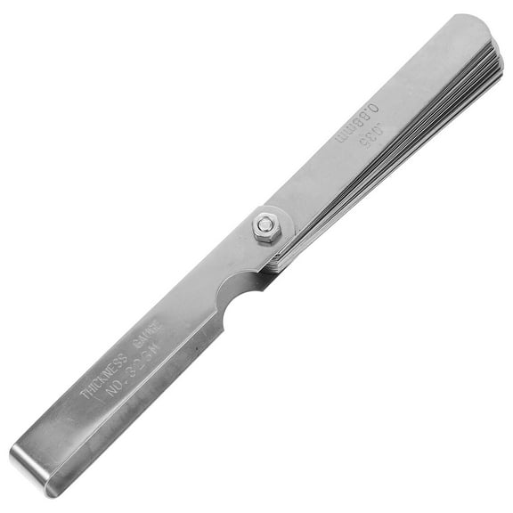Masteelf  Gap Width Measuring Tool Stainless Steel Feeler Gauge Silver