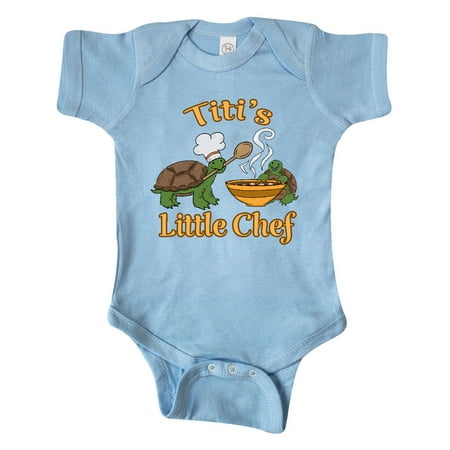 

Inktastic Titi s Little Chef with Cute Turtles Gift Baby Boy or Baby Girl Bodysuit
