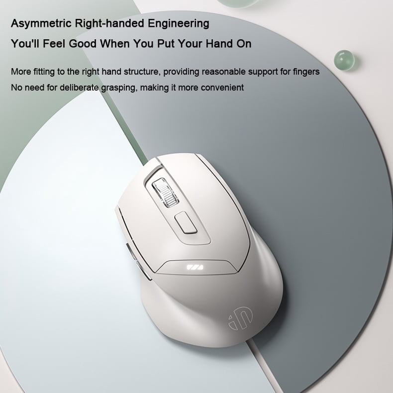 Wireless Mouse 2.4G Wireless Bluetooth BT4.0/BT5.0 Tri-mode Power Display Mouse Mute Rechargeable Ergonomic Mice for Tablet Laptop Desktop PC