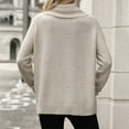 thumbnail image 6 of Women Sweater "Women's Chic Solid Color Off The Shoulder Loose Knit Sweater Sexy Long Sleeve Pullover for Fall/Winter", 6 of 8