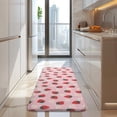 thumbnail image 4 of Strawberry Plants Fruit Flower Pink Pattern Kitchen Rug Mat,Kitchen Runner Rugs Non Skid Washable,Decorative Kitchen Floor Mats for Kitchen,Sink,Laundry,17"x47.2", 4 of 7