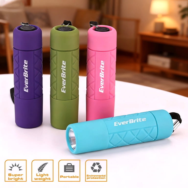 EverBrite 4-Pack Mini LED Flashlight Set, Handheld Torches for
