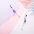 thumbnail image 3 of 1 Par Pendie Mujeres Forma Redonda Pendie de Ceistal Joyas Mujeres , Azul Zulema Pendientes colgantes de gota, 3 of 8
