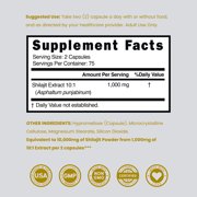 Premium Shilajit Pure Himalayan Capsules for Men 1000mg Per Serving (150 Capsules) - Third Party Tested, Non-GMO & Vegan Safe