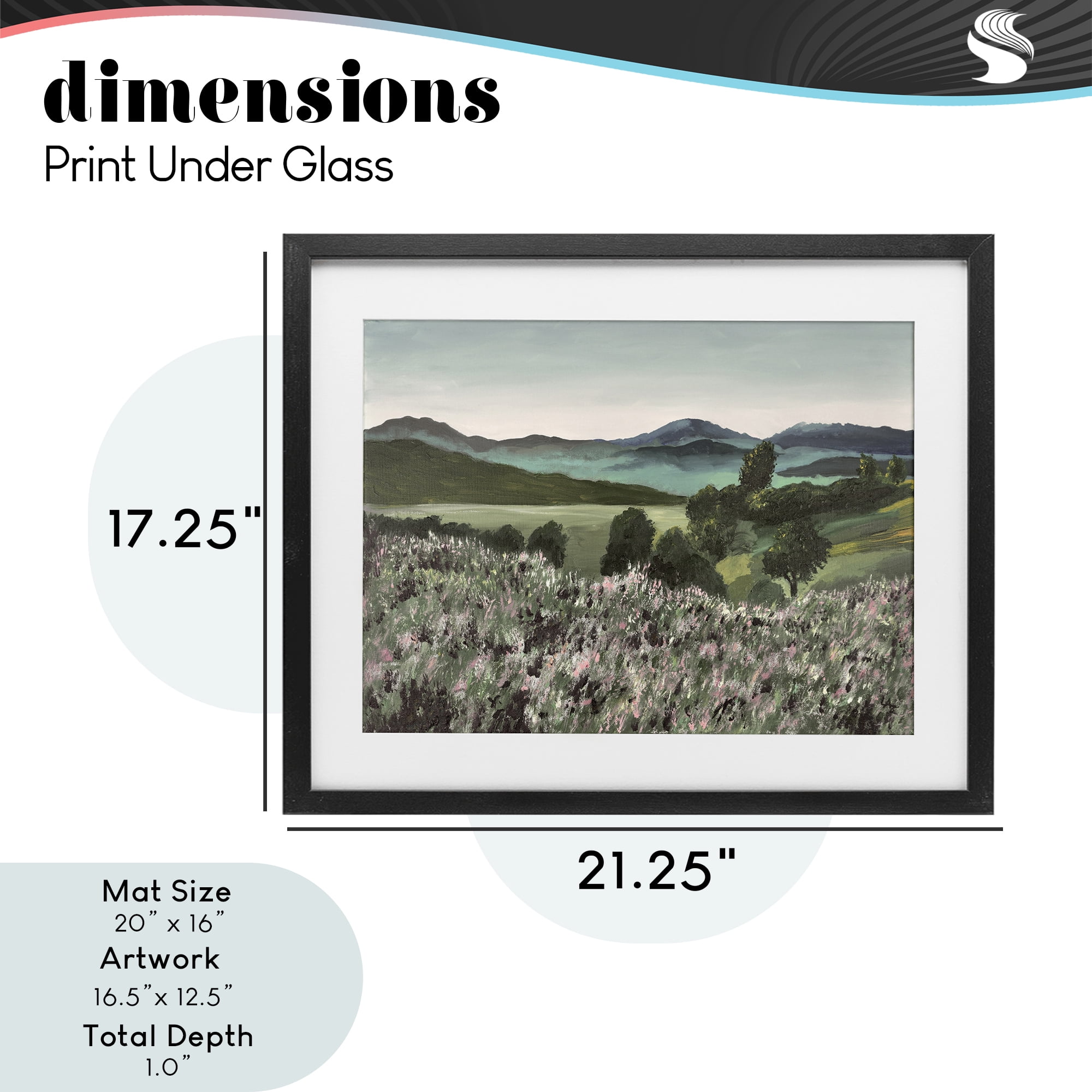 Stupell Industries Windblown Meadow Blooms Black Framed Print Under Glass, design by Lee Ann Zirbes