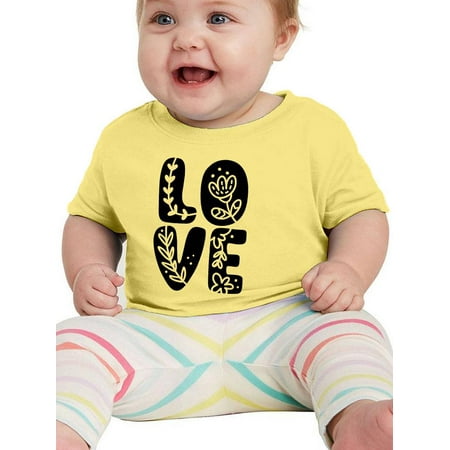 

Love W Flowers T-Shirt Infant -Smartprints Designs 6 Months