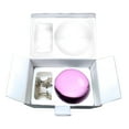 thumbnail image 2 of Amlong Crystal Pink 4.2 in. (110mm) Crystal Ball with Dolphin Stand, 2 of 2