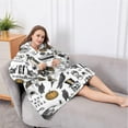 thumbnail image 5 of Oversized Wearable Blanket Hoodie,Halloween Pattern Sherpa Blanket Hoodie with Super Pockets,Super Warm Fuzzy Pullover for Women & Men, 5 of 6