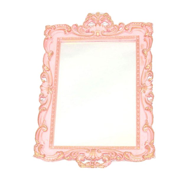 Espejo de pared decorativo vintage, espejo de maquillaje rectangular, espejo cosmético adornado, espejo de tocador para sala de estar, apartamento