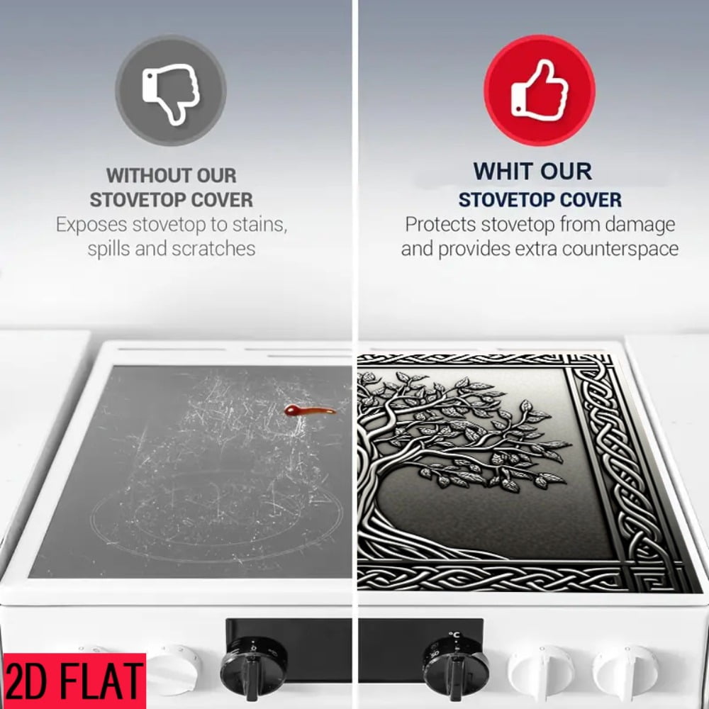 2D flat 1 kitchen stove cover, simple and artistic pattern design, Nordic-style kitchen mat, coffee machine mat, operation counter decoration, the first choice for kitchen gifts. The size is 28.3x20.