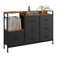 thumbnail image 5 of Uforic Dresser TV Stand For ,for 52" TV 7 Drawer Dressers with Shelves for Living Room,Black Gray, 5 of 6