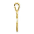thumbnail image 2 of Diamond2Deal 10K Yellow Gold Grooved Letter V Initial Pendant for Women, 2 of 5