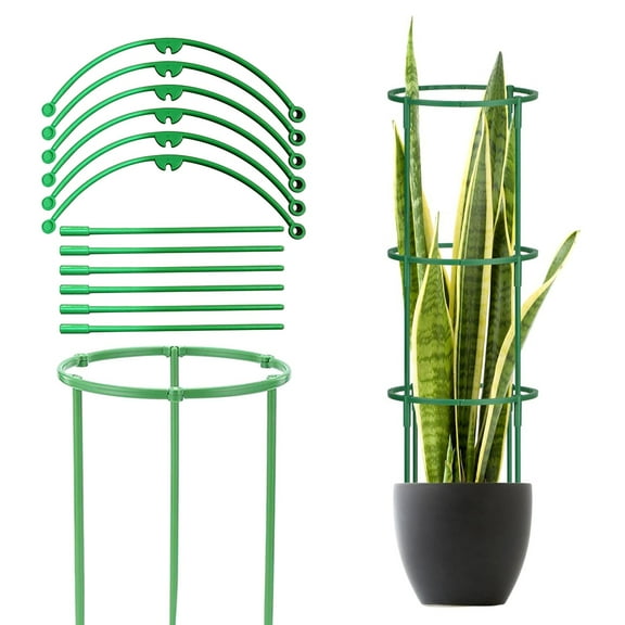 Ywuzuh Plant Cages for Outdoor Plants 6 Pack Garden Garden Trellis for Climbing Plants Plastic Mini Climbing Plant Trellis Flower Pots Support Stackable Trellis for Climbing Plants Peas