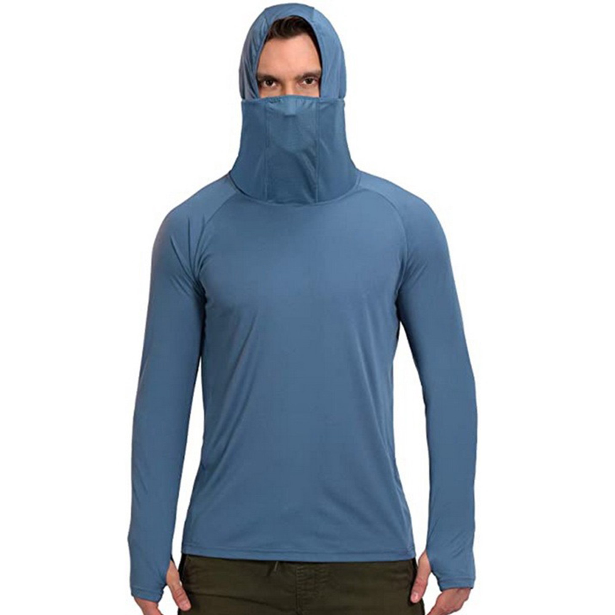 Niuer Breathable Fishing Shirts for Men UPF 50 with Gaiter Mask Sun  Protection T-Shirt Summer Quick Dry Long Sleeve Fishing Hoodies Tops -  Walmart.com