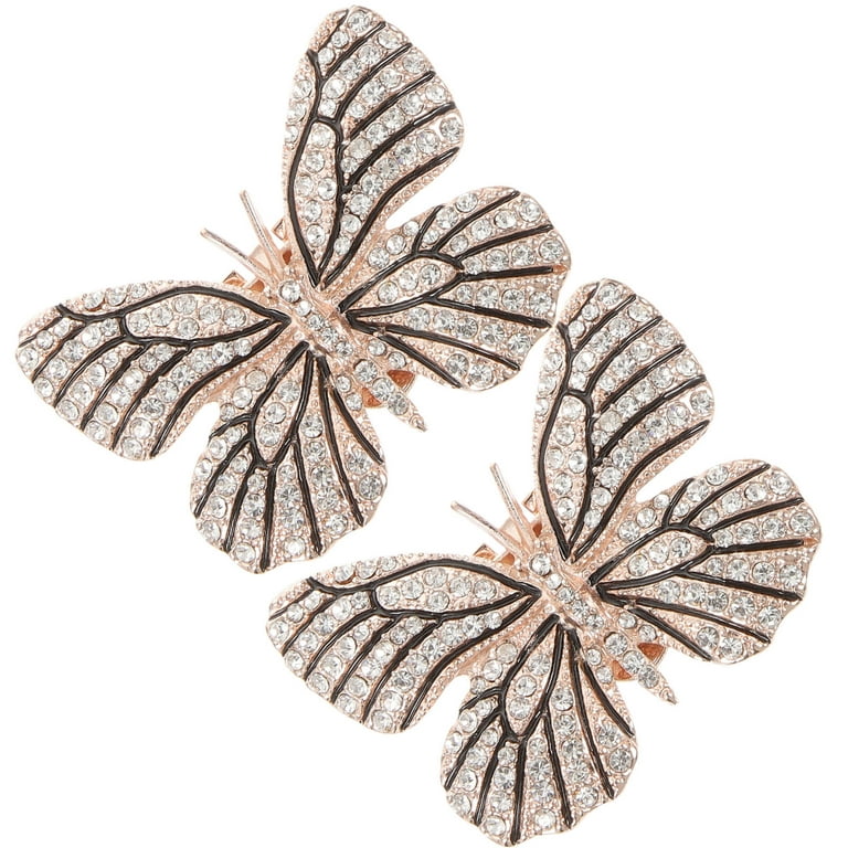 2 Pcs Silver Butterfly Rhinestone Crystal Shoe Clips · Whitegarden · Online  Store Powered by Storenvy