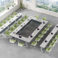thumbnail image 6 of Folding Conference with Wheels White 6PCS 61"D x 19.7"W x 29.5"H with Drawers Barriers for 10 seat Meeting Classroom, 6 of 7