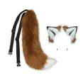 thumbnail image 2 of Wolf Ears Tail, Cosplay Diadema Accesorios para el cabello Furry Headwear Decoración Juguetes Hair Hoop para festivales Vestir Halloween Dance Niños Café y, 2 of 8
