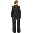 thumbnail image 2 of SCRAWLGOD Leopard Print Gray Black Lounge Sets for Women Sweatsuit Turtleneck 2 Piece Outfits Sweatshirt Wide Leg Sweatpants Fashionable Tracksuit Matching Set, XL, 2 of 7