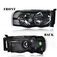 thumbnail image 2 of PIT66 Clear/Black  Headlights Fit for 2002-2005 Dodge Ram 1500/2003-2005 Ram 2500 3500 Headlights, 2 of 9