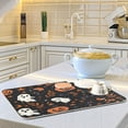 thumbnail image 6 of Kitchen Drying Mat 16x18In Drying Dish Mat Dish Drying Mats Kitchen Countertop Multi-Function Drain Drying Mat Kitchen Table Cartoon Halloween Elements4, 6 of 8