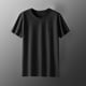 thumbnail image 5 of Playera Elvqul de Hombre Elástica Gym Negro Manga Corta sin Estampado Economicas Cuello Redondo, 5 of 9