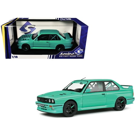 1990 BMW E30 M3 Custom "Drift Missile" Blue 1/18 Diecast Model Car by Solido