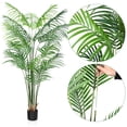 thumbnail image 3 of 2 Pack Artificial Areca Palm Plants 5 Feet Fake Plant for Home Decor Indoor Outdoor Faux Areca Palm Tree in Pot for Home Office Perfect Housewarming Gift,Set of 2, 3 of 7