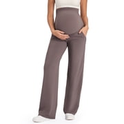 G4Free Maternity Pants Over The Belly Yoga Dress Work Pregnancy Pants Stretchy Lounge Wide Leg… — $31.34 (15% off)