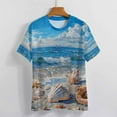 thumbnail image 3 of Beach Seashell Starfish T Shirts Basic T-Shirt Short Sleeve Ladies Tee Shirt Summer Graphic Clothing, 3 of 6