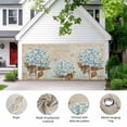 thumbnail image 2 of Blue Hydrangea Garage Door Cover Banner 6 x 13 FT, Flowers Leaves Butterfly Retro Khaki Garage Door Curtains Backdrop with Grommets for Indoor Outdoor Wall Party Porch Yard Decorations Background, 2 of 9